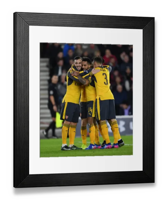 Framed Print : Theo Walcott's Hat-Trick: Arsenal's FA Cup Victory over Southampton Framed Print : Theo Walcott's Hat-Trick: Arsenal's FA Cup Victory over Southampton