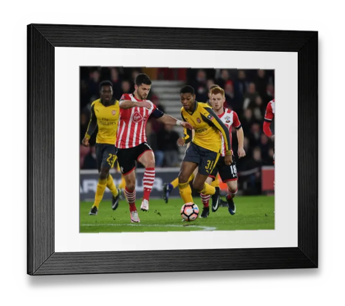 Framed Print : FA Cup Battle: Reine-Adelaide vs Long - Southampton vs Arsenal (2016-17)