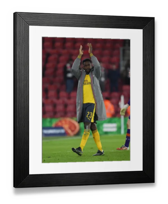 Framed Print : Arsenal Celebrate FA Cup Victory Over Southampton: Welbeck's Goal Secures Fourth Round Win Framed Print : Arsenal Celebrate FA Cup Victory Over Southampton: Welbeck's Goal Secures Fourth Round Win