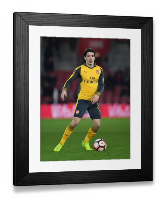 Framed Print : Arsenal's Hector Bellerin in Action during FA Cup Clash against Southampton