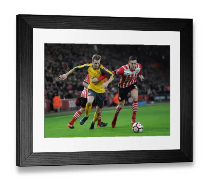 Framed Print : Clash of Titans: Rob Holding vs Florin Gardos - FA Cup Battle at St. Mary's