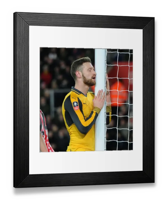 Framed Print : Mustafi's Determination: Arsenal's Key Player in FA Cup Showdown vs. Southampton (January 2017)