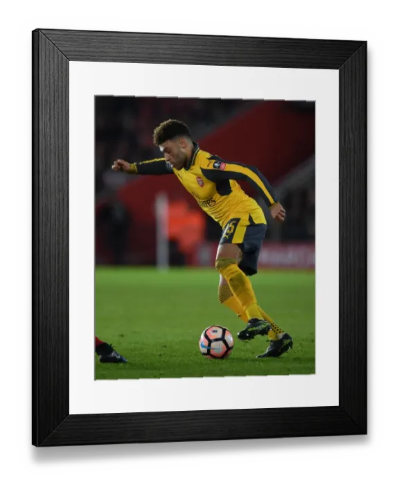 Framed Print : Arsenal's Oxlade-Chamberlain Shines in FA Cup Showdown against Southampton Framed Print : Arsenal's Oxlade-Chamberlain Shines in FA Cup Showdown against Southampton