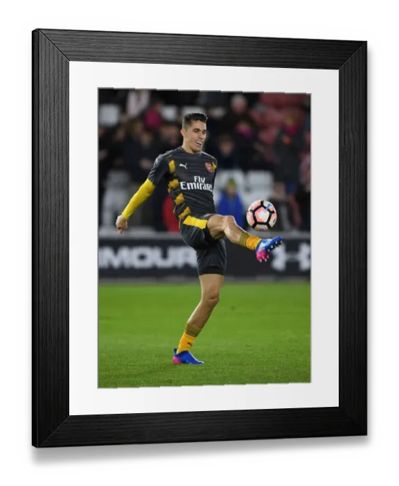 Framed Print : Arsenal's Gabriel Ready for FA Cup Battle against Southampton