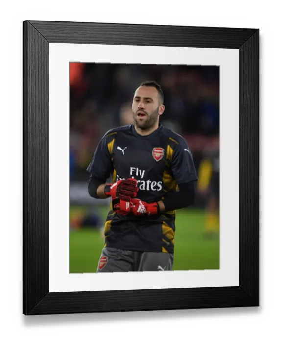Framed Print : Arsenal's David Ospina Prepares for Southampton FA Cup Clash