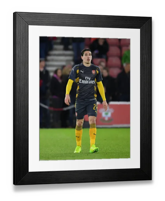 Framed Print : Arsenal's Hector Bellerin at Southampton's St. Mary's Stadium - Emirates FA Cup 2016-17