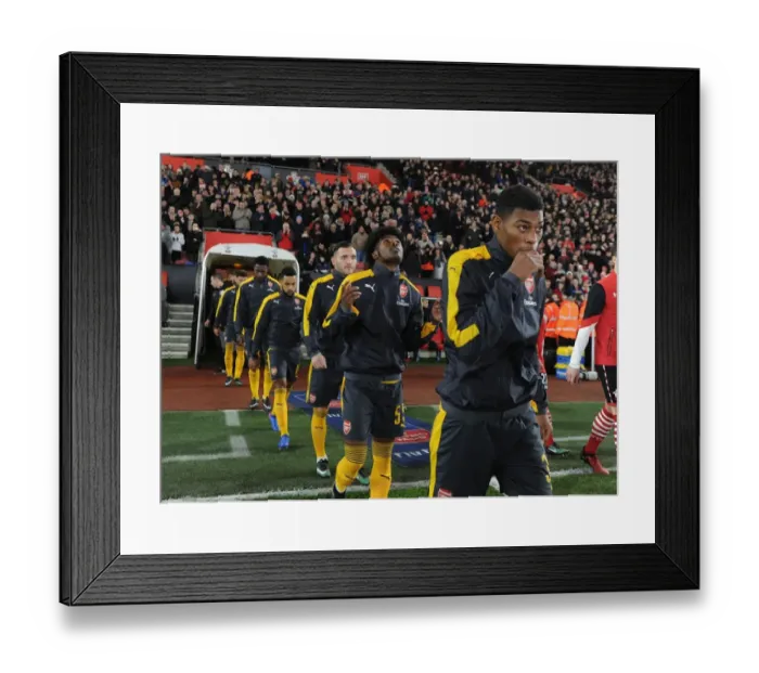 Framed Print : Arsenal's Jeff Reine-Adelaide Prepares for FA Cup Clash Against Southampton