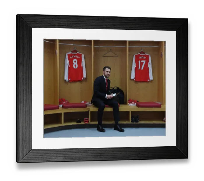 Framed Print : Behind the Scenes: Aaron Ramsey's Pre-Match Routine at Emirates Stadium (vs. Watford, 2016-17) Framed Print : Behind the Scenes: Aaron Ramsey's Pre-Match Routine at Emirates Stadium (vs. Watford, 2016-17)