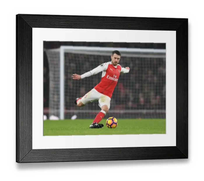 Framed Print : Arsenal's Aaron Ramsey in Action Against Watford - Premier League 2016-17
