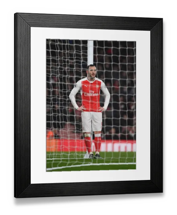 Framed Print : Arsenal vs Watford: Lucas Perez in Action at the Emirates Stadium, Premier League 2016-17