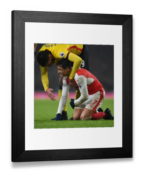 Framed Print : Arsenal vs. Watford: Clash Between Sanchez and Capoue in the Premier League Framed Print : Arsenal vs. Watford: Clash Between Sanchez and Capoue in the Premier League