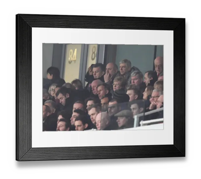 Framed Print : Arsene Wenger Watching Arsenal vs. Watford, Premier League 2016-17