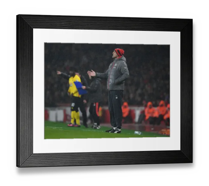 Framed Print : Arsenal vs. Watford: Steve Bould Leads the Gunners in Premier League Clash