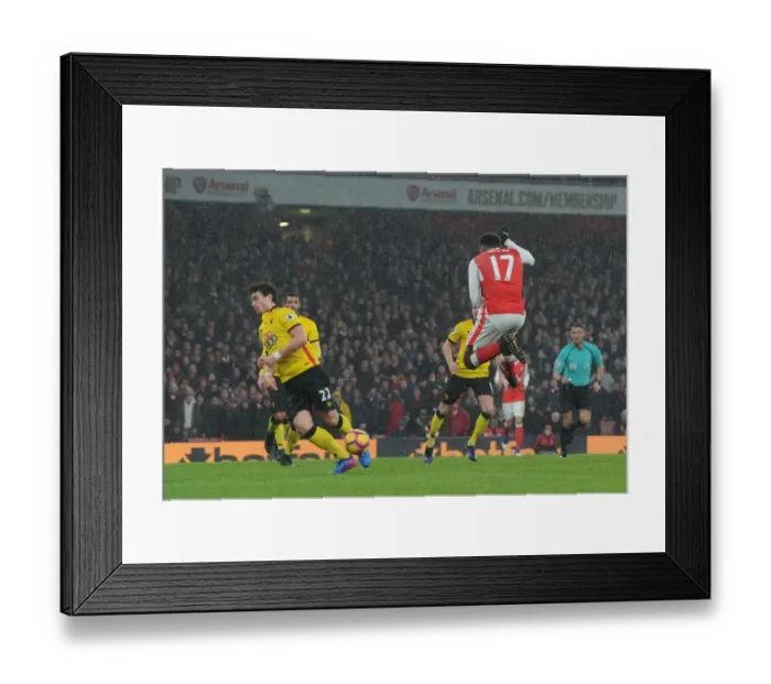Framed Print : Iwobi's Decisive Strike: Arsenal Clinch Victory Against Watford, Premier League 2016-17