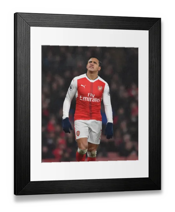 Framed Print : Arsenal's Alexis Sanchez in Action: Premier League Clash Against Watford (2016-17) Framed Print : Arsenal's Alexis Sanchez in Action: Premier League Clash Against Watford (2016-17)