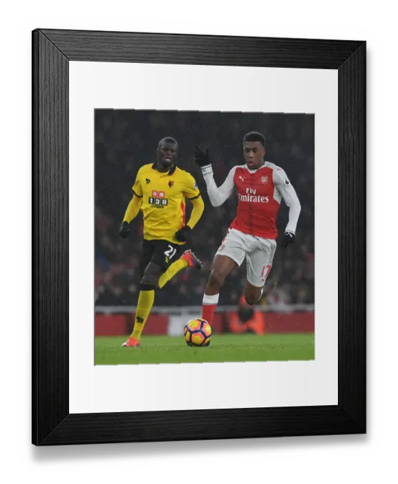 Framed Print : Arsenal vs. Watford: Alex Iwobi Faces Off Against M'Baye Niang in Premier League Clash Framed Print : Arsenal vs. Watford: Alex Iwobi Faces Off Against M'Baye Niang in Premier League Clash