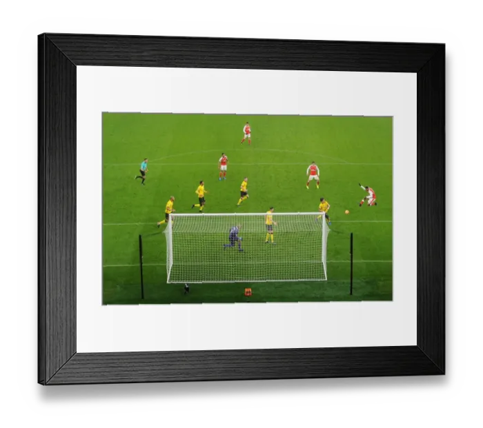 Framed Print : Iwobi Scores: Arsenal vs. Watford, Premier League 2016-17 Framed Print : Iwobi Scores: Arsenal vs. Watford, Premier League 2016-17
