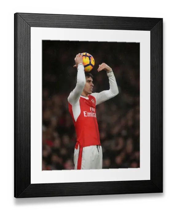 Framed Print : Gabriel in Action: Arsenal vs. Watford, Premier League 2016-17 Framed Print : Gabriel in Action: Arsenal vs. Watford, Premier League 2016-17