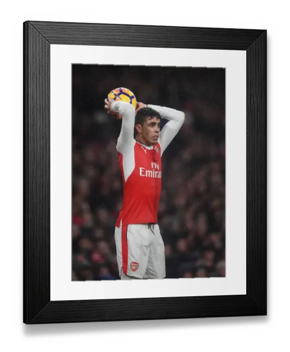 Framed Print : Arsenal's Gabriel in Action Against Watford - Premier League 2016-17 Framed Print : Arsenal's Gabriel in Action Against Watford - Premier League 2016-17