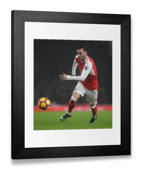 Framed Print : Lucas Perez in Action: Arsenal vs. Watford, Premier League 2016-17