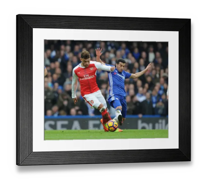 Framed Print : Clash of the Blues: Oxlade-Chamberlain vs Pedro - Intense Rivalry in the Premier League (Arsenal vs Chelsea, 2016-17) Framed Print : Clash of the Blues: Oxlade-Chamberlain vs Pedro - Intense Rivalry in the Premier League (Arsenal vs Chelsea, 2016-17)