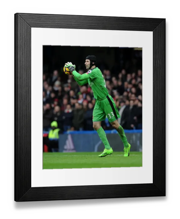 Framed Print : Petr Cech's Unwavering Focus: A Chelsea vs. Arsenal Rivalry (2016-17)