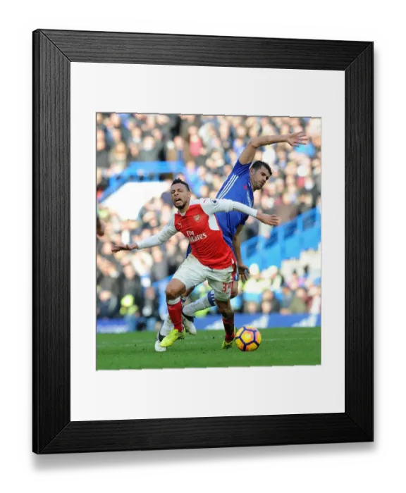 Framed Print : Coquelin vs Costa: Battle at Stamford Bridge - Premier League Clash between Chelsea and Arsenal