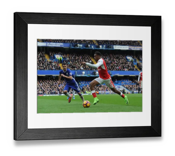 Framed Print : Clash at Stamford Bridge: Pedro Halts Iwobi's Advance - Premier League 2016-17 Framed Print : Clash at Stamford Bridge: Pedro Halts Iwobi's Advance - Premier League 2016-17