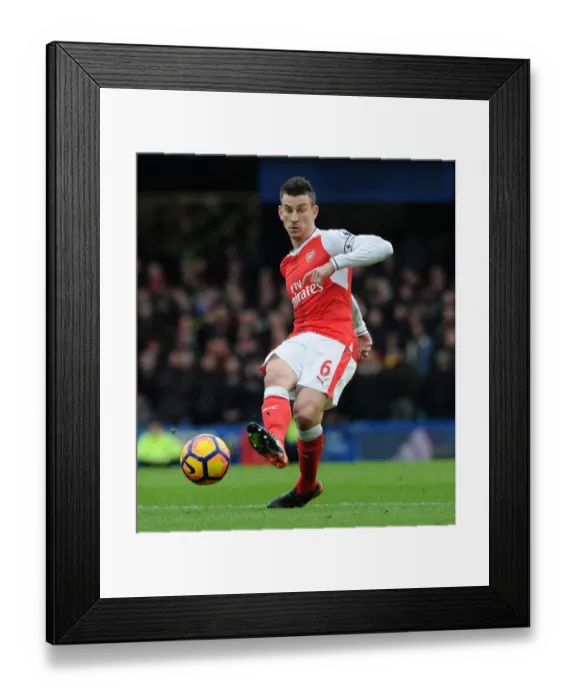 Framed Print : Laurent Koscielny: In the Heart of the Battle - Chelsea vs Arsenal, Premier League 2016-17