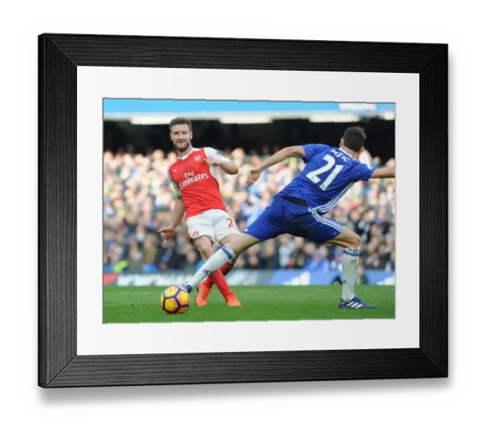 Framed Print : Mustafi vs Matic: Intense Battle in Chelsea vs Arsenal Premier League Clash Framed Print : Mustafi vs Matic: Intense Battle in Chelsea vs Arsenal Premier League Clash