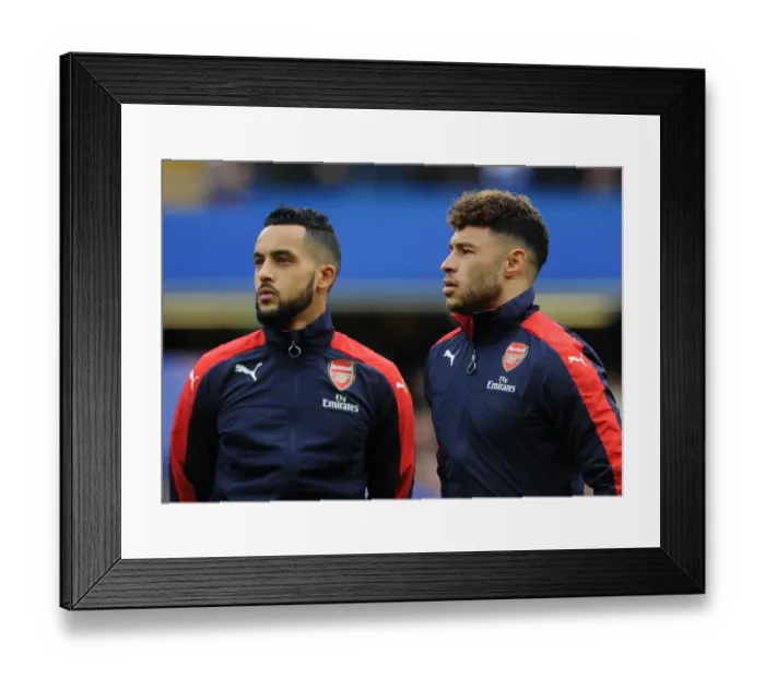 Framed Print : Arsenal Duo Alex Oxlade-Chamberlain and Theo Walcott Before Chelsea Clash, Premier League 2016-17 Framed Print : Arsenal Duo Alex Oxlade-Chamberlain and Theo Walcott Before Chelsea Clash, Premier League 2016-17