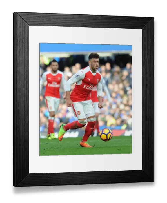 Framed Print : Alex Oxlade-Chamberlain in Action Against Chelsea, Premier League 2016-17