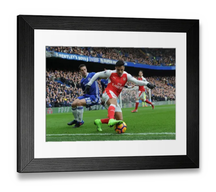 Framed Print : Clash of Titans: Sanchez vs Azpilicueta - Premier League Rivalry (Chelsea vs Arsenal 2016-17) Framed Print : Clash of Titans: Sanchez vs Azpilicueta - Premier League Rivalry (Chelsea vs Arsenal 2016-17)