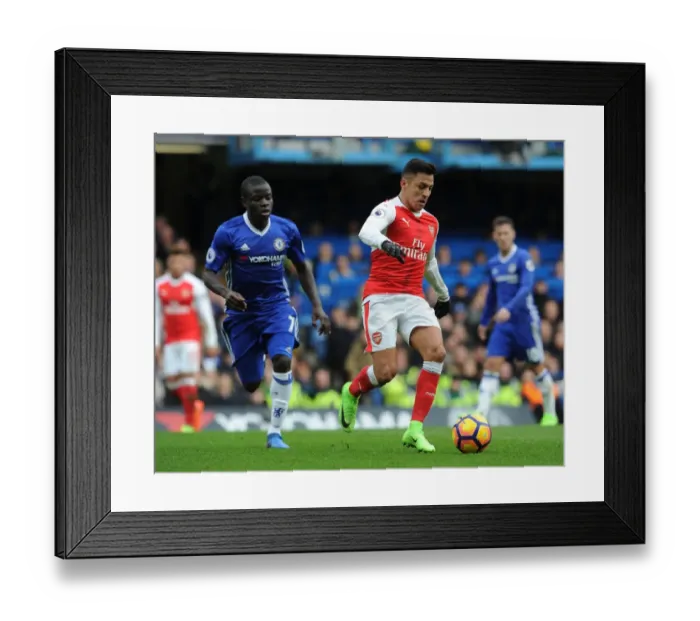 Framed Print : Clash of Titans: Sanchez vs. Kante - Chelsea vs. Arsenal, Premier League 2016-17 Framed Print : Clash of Titans: Sanchez vs. Kante - Chelsea vs. Arsenal, Premier League 2016-17