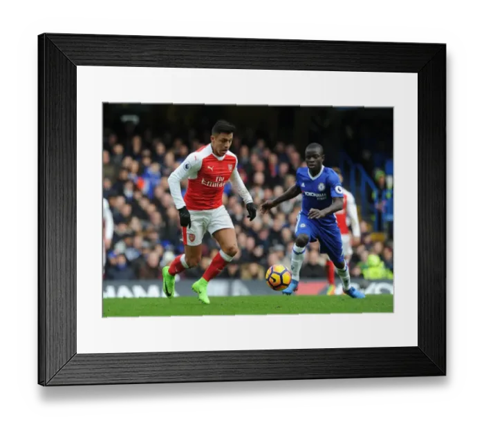 Framed Print : Clash of Stars: Sanchez vs. Kante - Chelsea vs. Arsenal, Premier League 2016-17 Framed Print : Clash of Stars: Sanchez vs. Kante - Chelsea vs. Arsenal, Premier League 2016-17