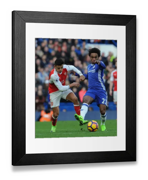 Framed Print : Clash of Titans: Sanchez vs. Willian - Chelsea vs. Arsenal, Premier League 2016-17 Framed Print : Clash of Titans: Sanchez vs. Willian - Chelsea vs. Arsenal, Premier League 2016-17