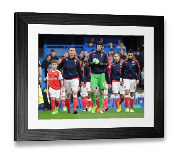 Framed Print : Arsenal's Koscielny and Cech Defy Chelsea's 3-1 Advantage at Stamford Bridge Framed Print : Arsenal's Koscielny and Cech Defy Chelsea's 3-1 Advantage at Stamford Bridge