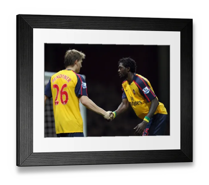 Framed Print : Nicklas Bendtner and Emmanuel Adebayor (Arsenal) Framed Print : Nicklas Bendtner and Emmanuel Adebayor (Arsenal)