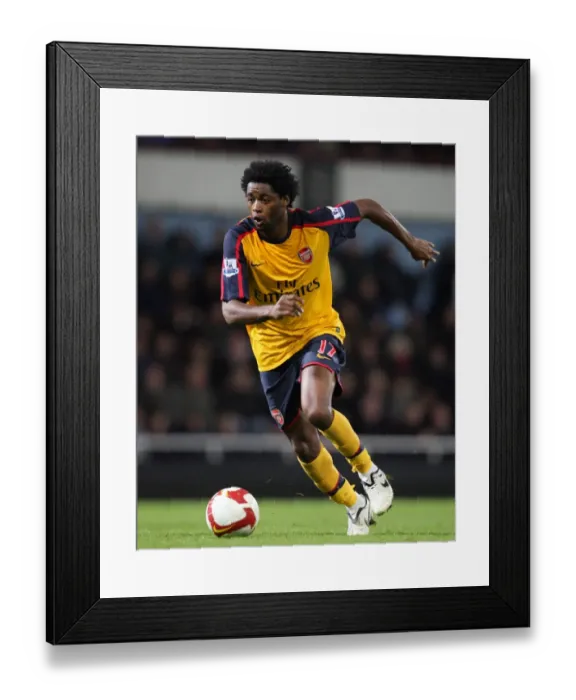 Framed Print : Alex Song's Dominant Performance: Arsenal's 2-0 Victory Over West Ham United, Barclays Premier League, October 2008