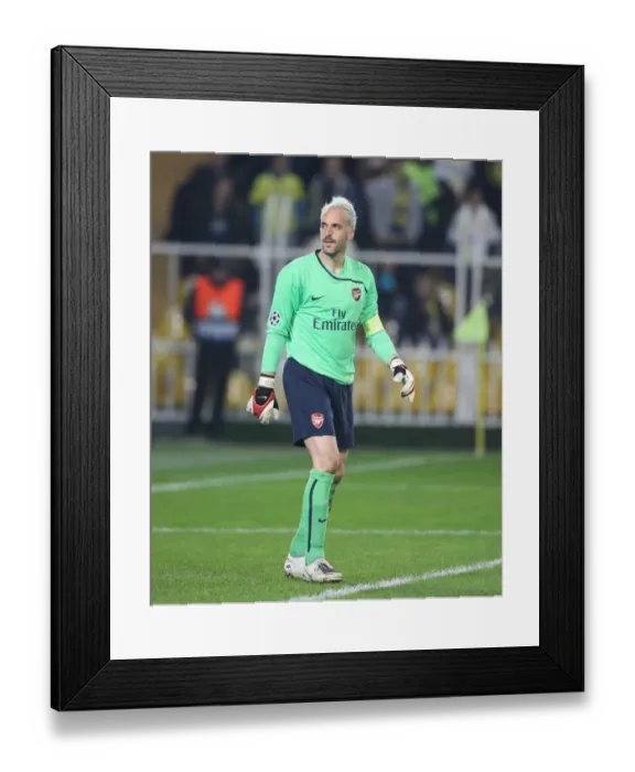 Framed Print : Manuel Almunia's Disappointing Night: Arsenal 2-5 Fenerbahce in Champions League Group G