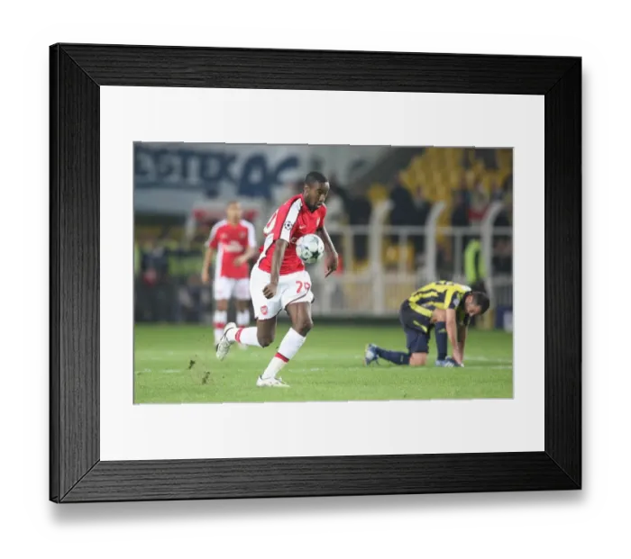Framed Print : Arsenal's Johan Djourou Suffers Defeat: Arsenal 2-5 Fenerbahce, UEFA Champions League, Istanbul, 21 / 10 / 08