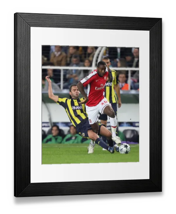 Framed Print : Johan Djourou (Arsenal) Semih Senturk (Fenerbahce) Framed Print : Johan Djourou (Arsenal) Semih Senturk (Fenerbahce)