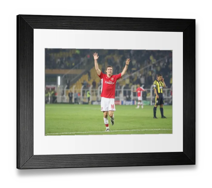 Framed Print : Aaron Ramsey celebrates scoring Arsenals 5th goal Framed Print : Aaron Ramsey celebrates scoring Arsenals 5th goal