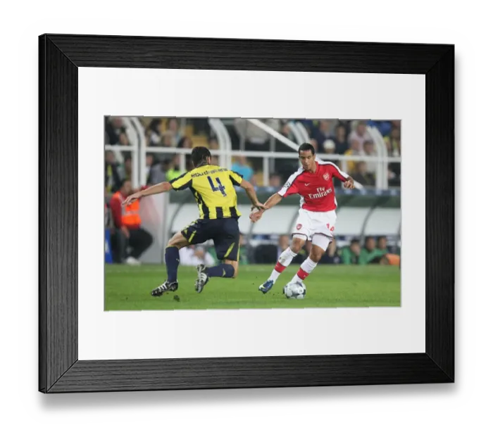 Framed Print : Theo Walcott (Arsenal) Edu (Fenerbahce) Framed Print : Theo Walcott (Arsenal) Edu (Fenerbahce)