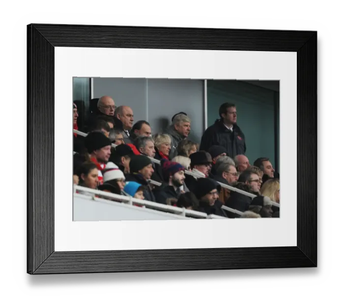 Framed Print : Arsene Wenger in the Arsenal Directors Box vs Hull City, Premier League 2016-17