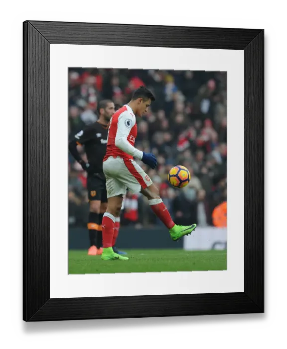 Framed Print : Arsenal's Alexis Sanchez in Action against Hull City in the Premier League, 2016-17 Framed Print : Arsenal's Alexis Sanchez in Action against Hull City in the Premier League, 2016-17