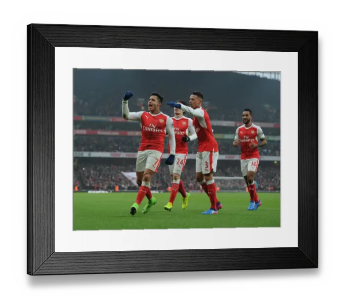 Framed Print : Alexis Sanchez's Strike: Arsenal vs. Hull City, Premier League 2016-17