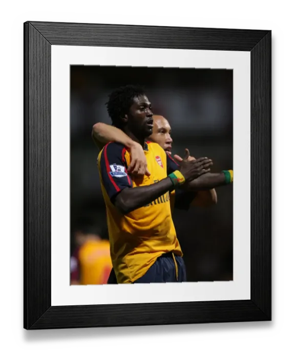 Framed Print : Adebayor's Brace: Arsenal's 2-0 Victory Over West Ham, 2008