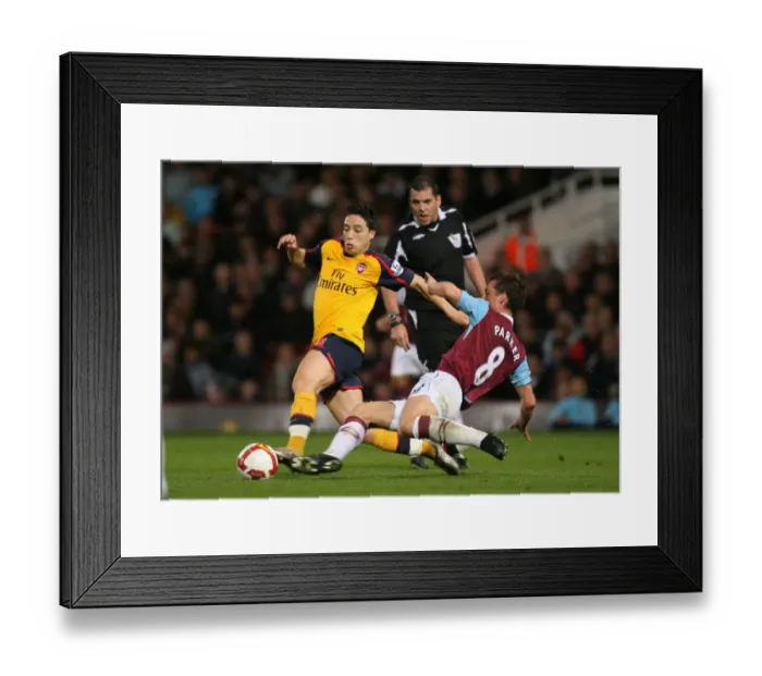 Framed Print : Samir Nasri (Arsenal) Scott Parker (West Ham)