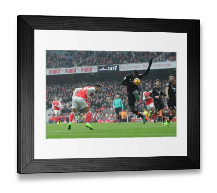 Framed Print : Arsenal's Lucas Perez Scores Heading Past Hull City's Alfred N'Diaye (Arsenal v Hull City, 2016-17) Framed Print : Arsenal's Lucas Perez Scores Heading Past Hull City's Alfred N'Diaye (Arsenal v Hull City, 2016-17)